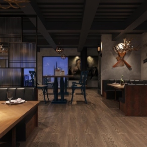 工业风酒吧3D模型下载